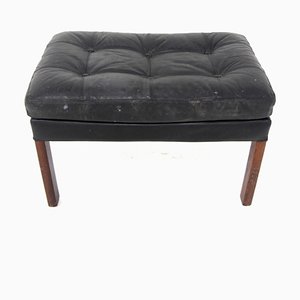 Repose-Pieds en Cuir et Palissandre, Suède, 1960s