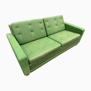 Mid-Century Danish 2-Persons Sofa in Green Wool, 1960s