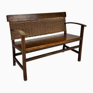 French Rope and Elm Bench, 1960s