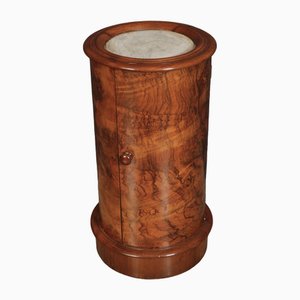 Figured Walnut Cylindrical Pot Cabinet, 1840s