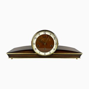 Reloj de repisa Mid-Century de madera de FFR, Francia, años 60