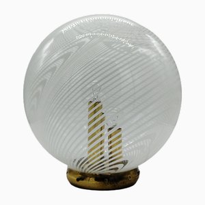Venini Murano Glass Sphere Table Lamp, Italy 1970s