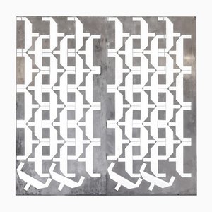Platten aus Aluminiumguss, 1970er, 2er Set