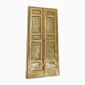 Zweiflügelige Tür mit Original Lack, 1700er