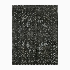 Large Black Overdyed Area Rug