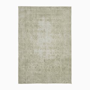 Large Vintage Beige Overdyed Area Rug