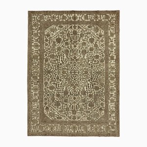 Large Beige Overdyed Area Rug