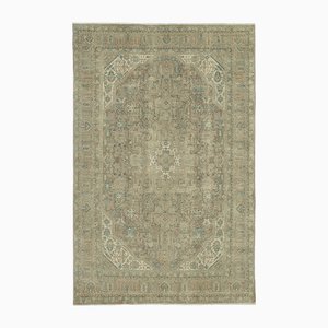 Large Vintage Beige Overdyed Area Rug