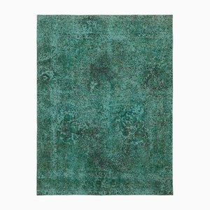 Large Turquoise Overdyed Area Rug