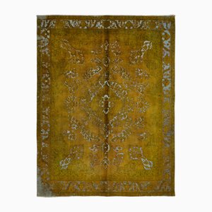 Large Yellow Overdyed Area Rug