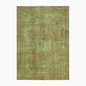 Large Green Overdyed Area Rug