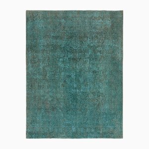 Large Turquoise Overdyed Area Rug