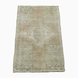Beigefarbener Vintage Teppich