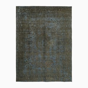 Large Vintage Blue Overdyed Area Rug