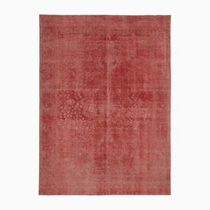 Large Vintage Red Overdyed Area Rug