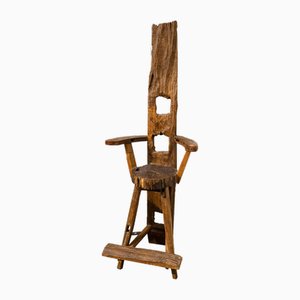 Handcrafted Sculptural Wooden Throne, Germany, 1920s
