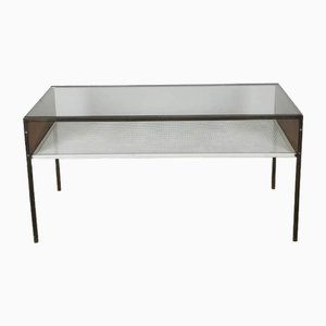 Mid-Century Glass Top Coffee Table