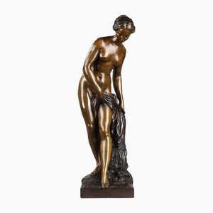 Nymphe Who Goes Down to the Bath Skulptur im Stil von Etienne Maurice Falconnet, 1880er