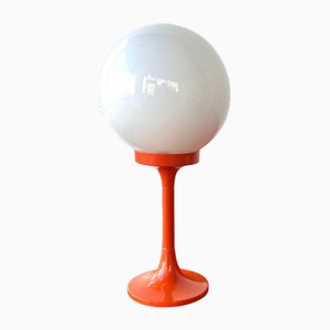 Lámpara de escritorio Globe en naranja, años 70