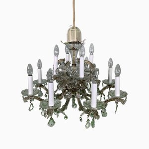 Flamed Crystal Luster Chandelier in the style of Maria Theresien, 1960s