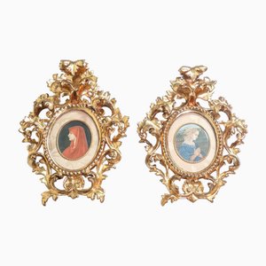 Cartoccio Frames with Famous Miniatures, Set of 2