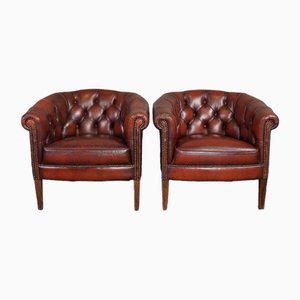 Chesterfield Club Chairs, Set of 2