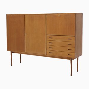 Credenza alta con cassetti, anni '50