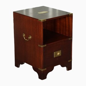 Vintage Kennedy Military Campaign Mahogany Nightstand from Harrods, 1970s