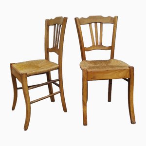 Rustic Wooden Wooden Chairs, Set of 2