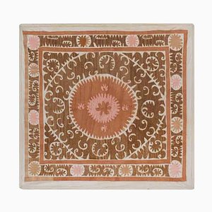 Embroidered Brown Suzani Tablecloth