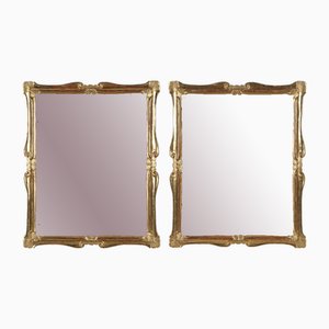 Spiegel aus Vergoldetem Holz, 18. Jh., 2er Set