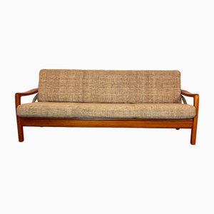 Mid-Century Fold-Out Sofa in Teak attributed to Juul Kristensen