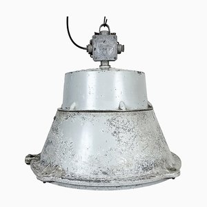 Lámpara colgante de fábrica polaca industrial de aluminio fundido de Mesko, años 70