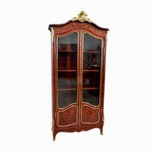 Napoleon III Louis XV Style Mahogany Bookcase Cabinet, 19th Century
