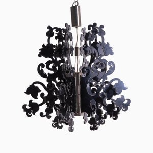 Lámpara de araña moderna de plástico negro