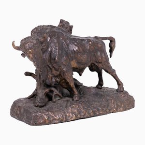 Scultura di bufalo da collezione
