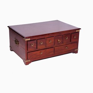 Teak Coffee Table with 8 Drawers
