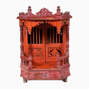 Wooden Prayer Temple with Decorations & Chiselling
