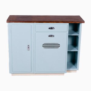 Shabby Cabinet with Wooden Shelf & Central Tilting Drawer