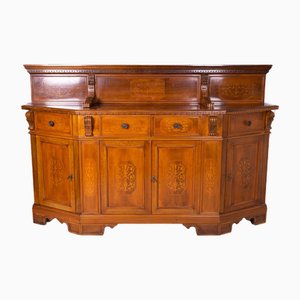 Wooden Sideboard with Refined Decorations