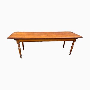Large French Pine Farm Table, 1900s