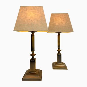 Brass Table Lamps from Herda, the Netherlands, 1950s, Set of 2