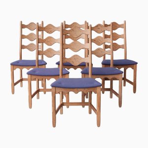 Mid-Century Danish Oak Dining Chairs by Henning Kjaernulf, 1960s, Set of 6