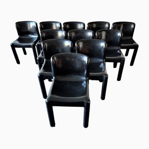 Schwarzer 4875 Stuhl von Carlo Bartoli für Kartell, Italien, 1972