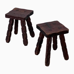 Set de 2 Tabourets Brutalistes Sgabelli