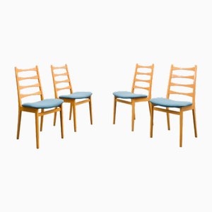 Dining Chairs in Beech, 1960s, Set of 4