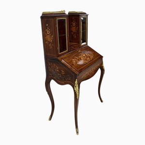 Small 19th Century Napoleon III Happiness of the Day Secretary in Marquetry