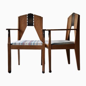Amsterdam School J.J. Side Pages Armchairs, 1928, Set of 2