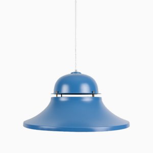 Grande Lampe à Suspension Bleu Métallique de Idea Design, 1970s