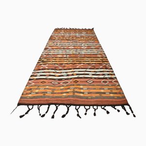 Großer ethnischer Kelim-Teppich aus Wolle